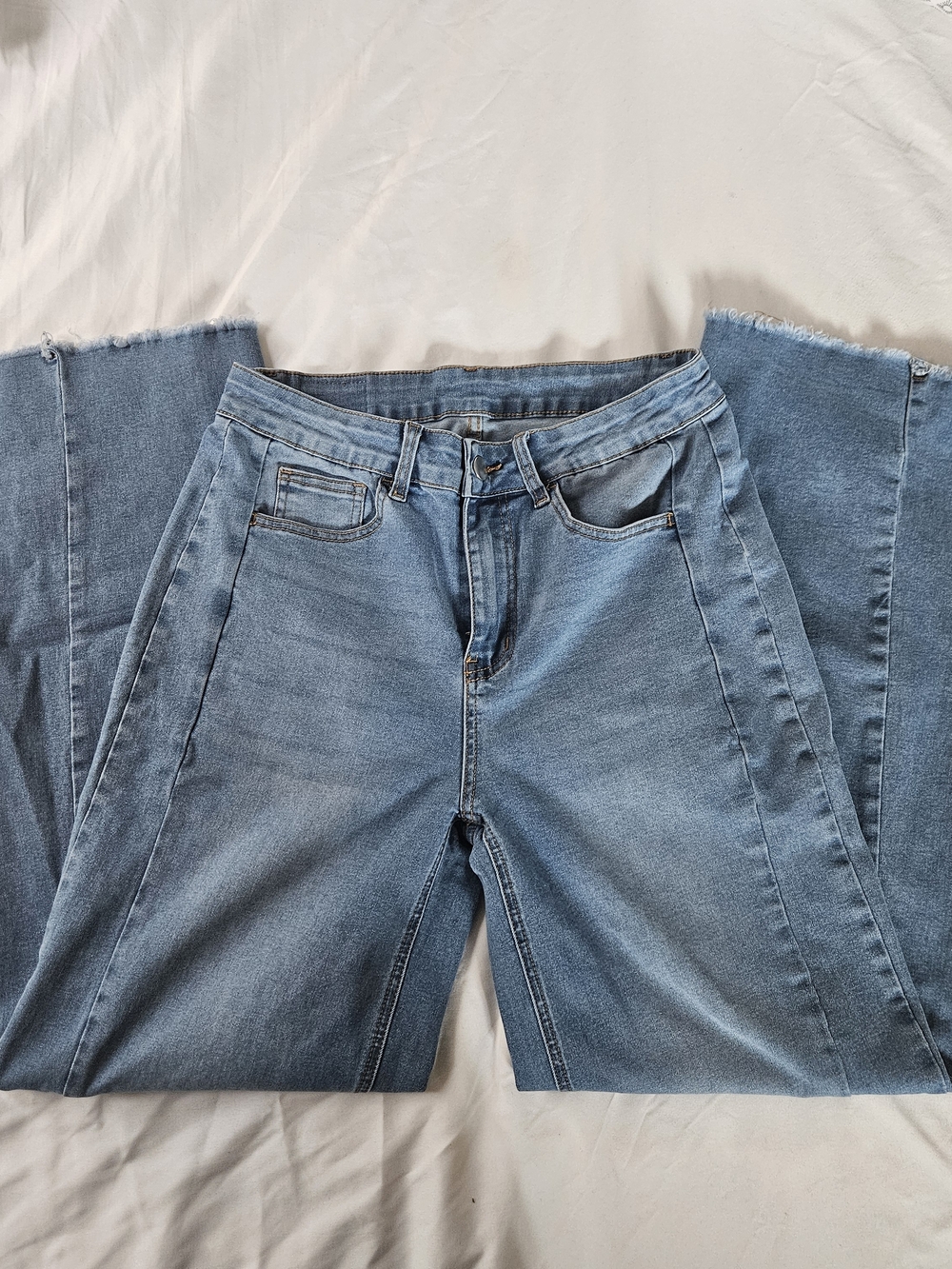 Sidefeel Light Wash Women's High-Rise Wide Leg Jeans - Size 10